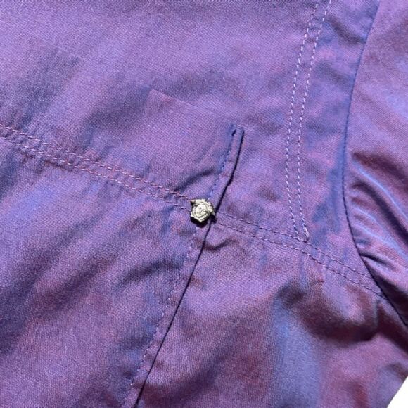 Versace Jeans Two tone Purple button down long sleeve shirt size Small - Picture 6 of 11